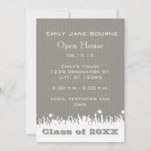 グレーとタンジェリンコーラルシニア写真クラス 案内状 (裏面)