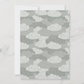 グレーとターコイズのユニコーン オーダーメイド 招待状 (裏面)