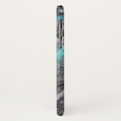 グレーとターコイズリバーウォーターカラー Case-Mate iPhoneケース (裏面/左)