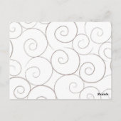 グレーとティール（緑がかった色）の表番号カード ポストカード (裏面)