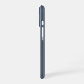 グレーとデニムのピンストライプ iPhone 16ケース (左側面)