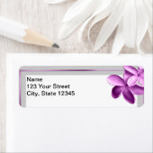 グレーとナスのプルメリア ラベル (インサイチュ)