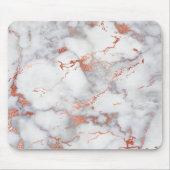 グレーとバラ金ゴールド大理石 マウスパッド (正面)