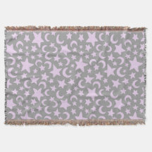 グレーとパステルパープルスターズ&モーンズ