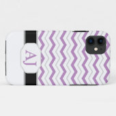 グレーとパープルシェブロンモノグラムiPhone 5ケース Case-Mate iPhoneケース (裏面(横))