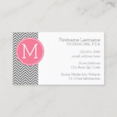 グレーとピンクのシボカスタムロン 名刺 (裏面)