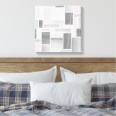 グレーとピンクのステンドグラス(12x12)キャンバス キャンバスプリント (インサイチュ (寝室))