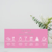 グレーとピンクのタイ結婚ムラインウェルカムバッグノート (スタンド正面)