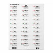 グレーとピンクのフローラ水色 ラベル (フルシート)