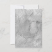 グレーとピンクのフローラ結婚式RSVP 出欠カード (裏面)