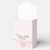 グレーとピンクのベビーガールへようこそ フェイバーボックス (オープン)