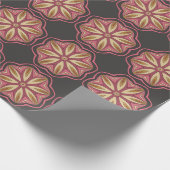 グレーとピンクのラッピング紙 ラッピングペーパー (角)