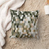 グレーとピンクの色合いのハニカムパターン クッション (ブランケット)