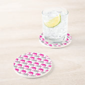 グレーとピンクの陰陽パターン コースター (側面)