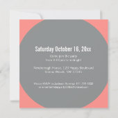 グレーとピンクの30th THREEOH!フォト誕生日招待状 招待状 (裏面)