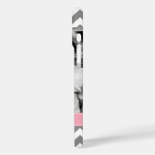 グレーとピンクのZigzagsの写真パーソナライズされた Case-Mate iPhoneケース (裏面 / 左)