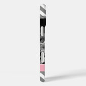 グレーとピンクのZigzagsの写真パーソナライズされた Case-Mate iPhoneケース (裏面 / 右)