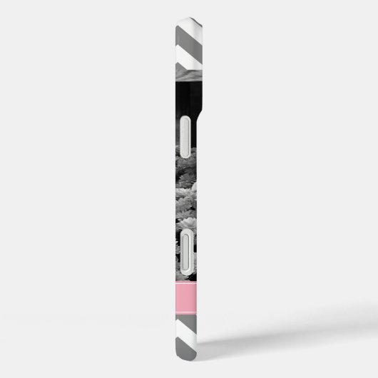 グレーとピンクのZigzagsの写真パーソナライズされた Case-Mate iPhoneケース (裏面 / 右)