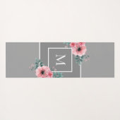 グレーとピンクモノグラム最高のマー・エバパーソナライズされたー ヨガマット (裏面(横))