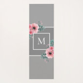 グレーとピンクモノグラム最高のマー・エバパーソナライズされたー ヨガマット (裏面)