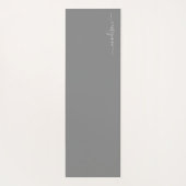 グレーとピンク |水彩フラワーズモノグラム ヨガマット (裏面)