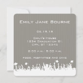 グレーとピンクFuchsaiシニア写真クラス 案内状 (裏面)