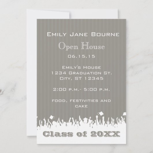 グレーとピンクFuchsaiシニア写真クラス 案内状 (裏面)