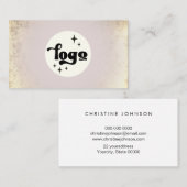 グレーとフェイク金ゴールドフォイルの背景 名刺 (正面/裏面)