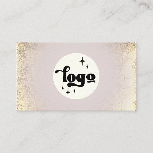 グレーとフェイク金ゴールドフォイルの背景 名刺 (正面)