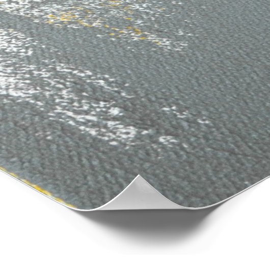 グレーとブラウンの抽象芸術アートを目指す ポスター (角)