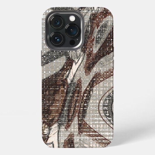 グレーとブラウンの抽象芸術 Case-Mate iPhoneケース iPhone 13 Proケース (裏面)