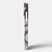 グレーとブラウン抽象芸術アートケースメイトiPhoneケース Case-Mate iPhoneケース (裏面 / 左)