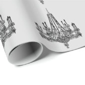 グレーとブラックのシャンデリア ラッピングペーパー (ロールコーナー)