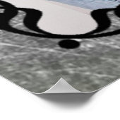 グレーとブラックのスクリプ縁どト・ファミリー・フォト・ポスター ポスター (角)