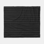 グレーとブラックのストライプのモダンエレガントテンプレート フリースブランケット (正面(横))