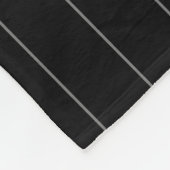 グレーとブラックのストライプのモダンエレガントテンプレート フリースブランケット (角)