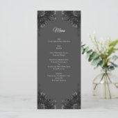 グレーとブラックのフローラ結婚ズ メニュー (スタンド正面)