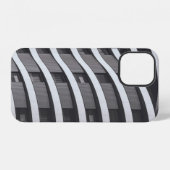 グレーとブラックの商業ビル iPhoneケース (裏面横)