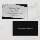 グレーとブラックの抽象芸術ビジネス 名刺 (正面/裏面)