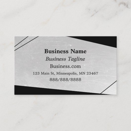 グレーとブラックの抽象芸術ビジネス 名刺 (正面)