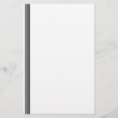 グレーとブラックの文ストライプ房具が並べられていない 便箋 (正面)