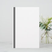 グレーとブラックの文ストライプ房具が並べられていない 便箋 (スタンド正面)