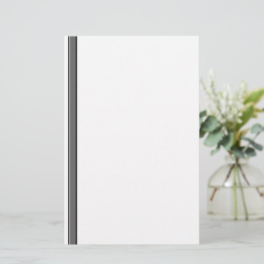 グレーとブラックの文ストライプ房具が並べられていない 便箋 (スタンド正面)