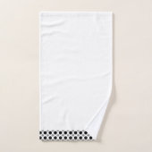 グレーとブラックの水玉模様 バスタオルセット (ハンドタオル)