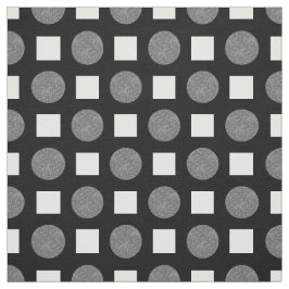 グレーとブラックの水玉模様 ファブリック