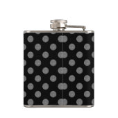 グレーとブラックの水玉模様 フラスク (裏面)