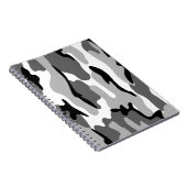 グレーとブラックの迷彩模様スパイラルノートブック ノートブック (右側)