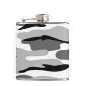 グレーとブラックカモフラージフラスコ フラスク (正面)