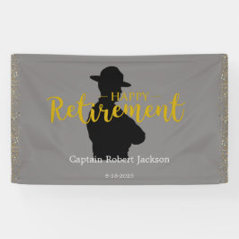 グレーとブラック州トルーパー退職旗 横断幕