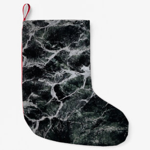 グレーとブラック絵画の スモールクリスマスストッキング